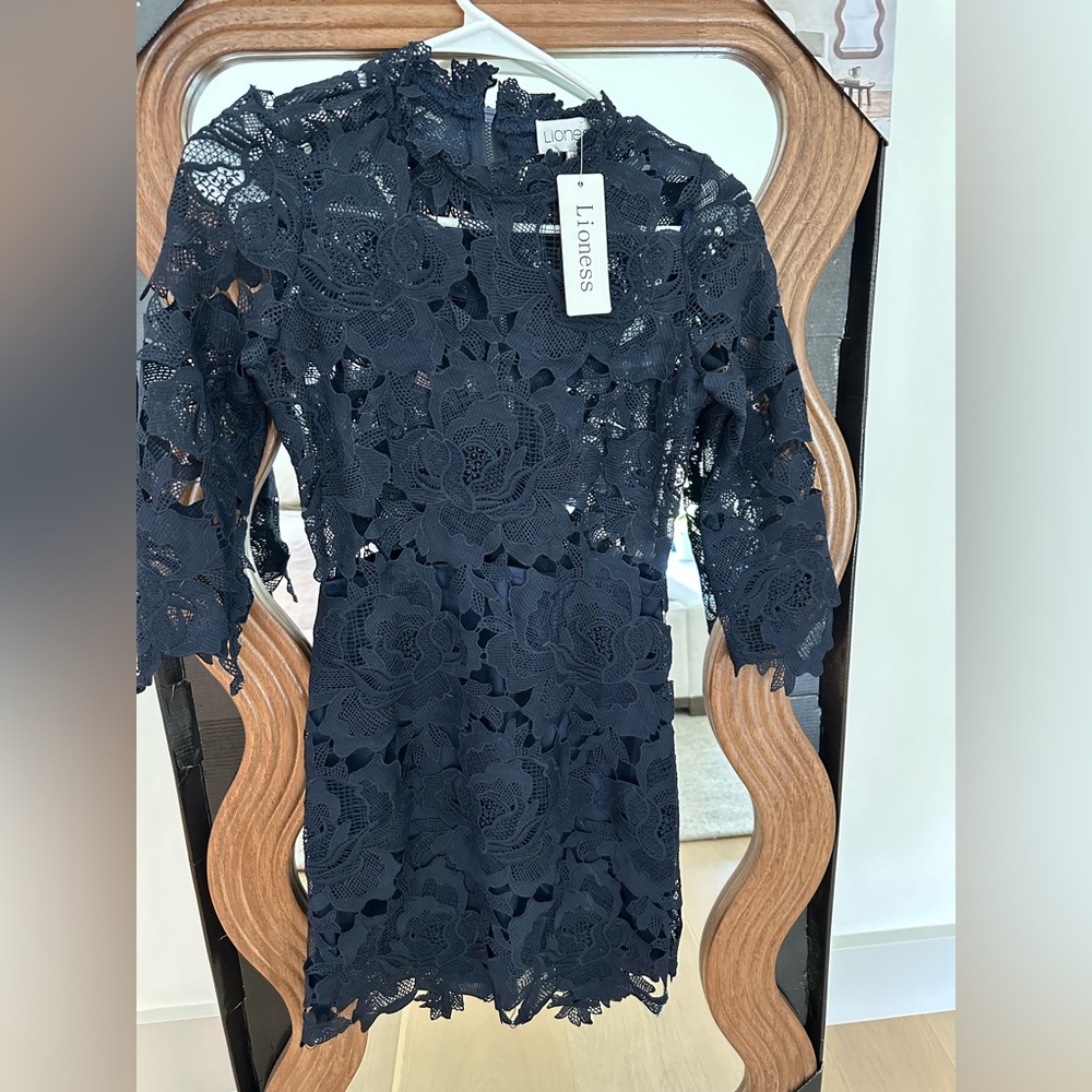 Lioness Navy Lace Dress